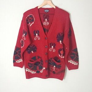 Vintage Lands End Wool Sweater Cardigan